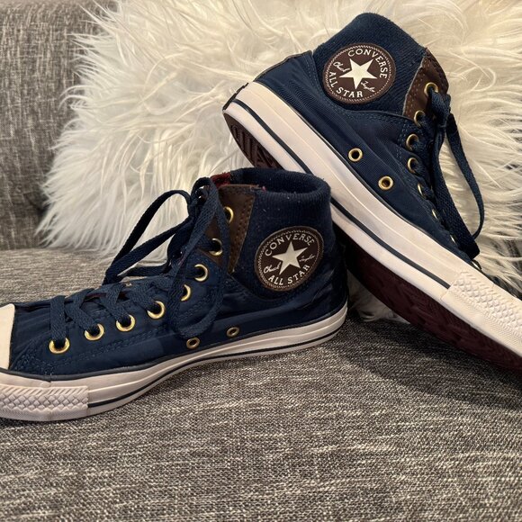 Converse Chuck Taylor All Star Blue MA-1 Zip High Womens 9 Mens 7 Nylon - Picture 3 of 13
